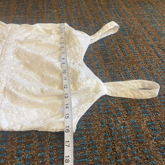 Japna Women's Maxi White Sundress Tired 100% Cotton W/ Lining Dress Size L - Picture 9 of 10